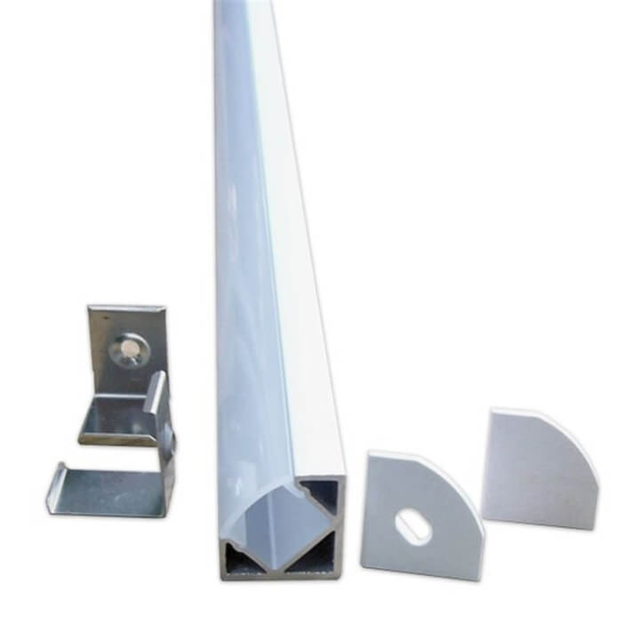 Perfil Tira LED angular aluminio 2 metros
