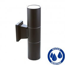 Aplique negro aluminio 2xGU10