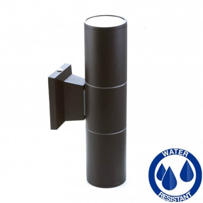 Aplique negro aluminio 2xGU10
