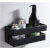 Estante de PVC negro rectangular Imex