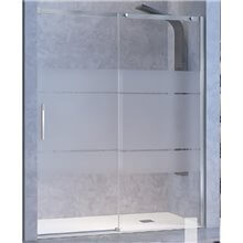 Mampara puerta corredera y lateral fijo para ducha decorado Clio LU102 Kassandra