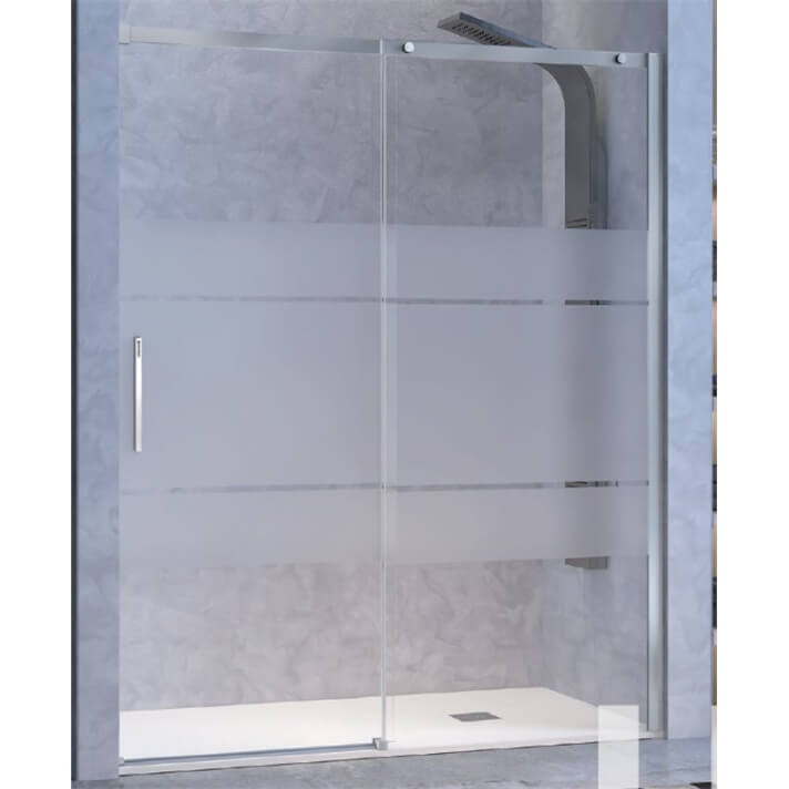 Mampara puerta corredera y lateral fijo para ducha decorado Clio LU102 Kassandra