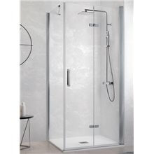 Mampara frontal puerta plegable y lateral fijo NA307 Kassandra