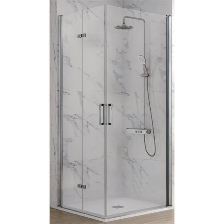 Mampara angular lateral plegable + puerta abatible NA305 Kassandra