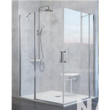 Mampara angular 2 fijos + 2 puertas abatibles NA505 Kassandra