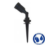 Foco pincho tierra E27 negro