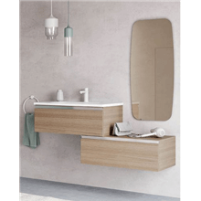 Mueble de baño modular con lavabo cerámico 135cm Vida Royo