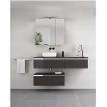 Mueble de baño modular con lavabo cerámico 140cm Vida Royo
