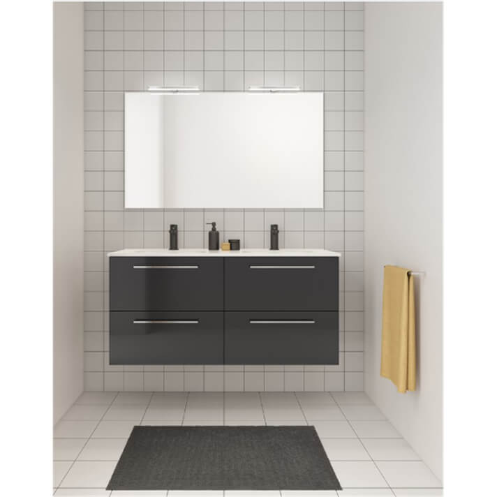 Mueble de ba&ntilde;o con lavabo cer&aacute;mico dos senos 120cm Easy Royo