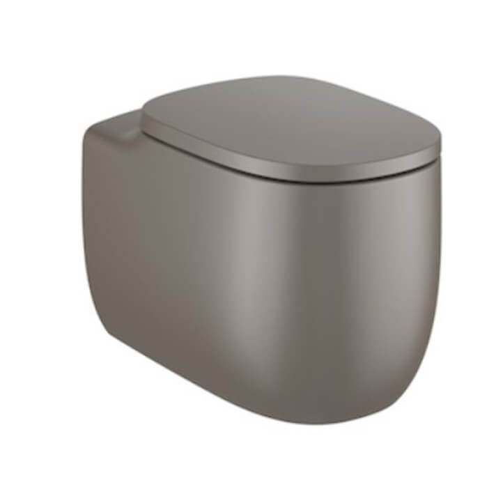 Inodoro Rimless tanque alto caf&eacute; Beyond Roca de 58cm