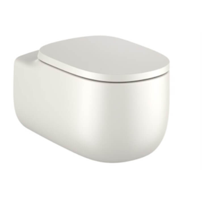 Inodoro Rimless suspendido beige Beyond Roca de 58 cm