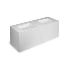 Mueble 4 cajones con lavabo de 2 senos 160cm acabado brillo Block COSMIC
