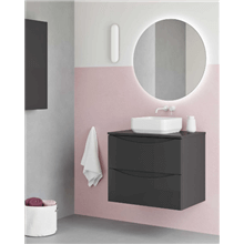 Mueble de baño con lavabo cerámico sobre encimera 70cm Love Royo