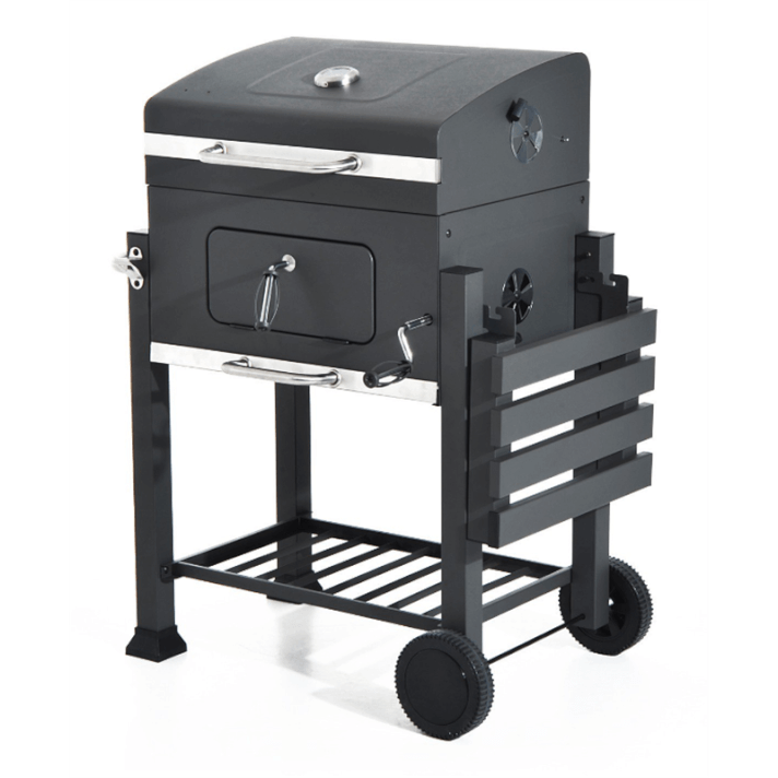 Barbacoa con ruedas y estantes - Outsunny