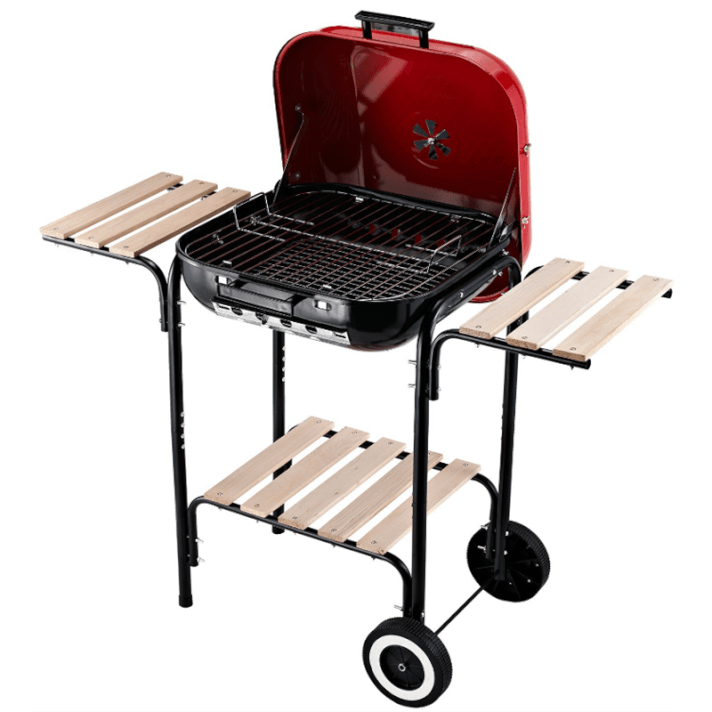 Barbacoa de carb&oacute;n con ruedas - Outsunny