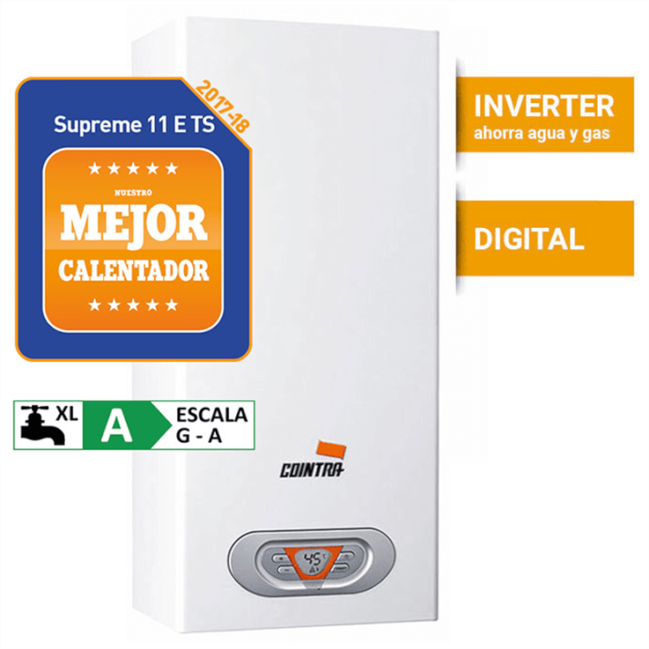 Calentador a gas estanco 11L NAT SUPREME-11E ionizaci&oacute;n COINTRA