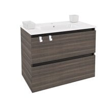 Mueble con lavabo porcelana rectangular 80cm Fresno B-Box BATH+