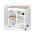 Carro de cocina completo blanco y madera