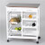 Carro de cocina completo blanco y metal