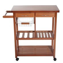 Carro de cocina madera natural