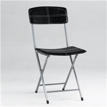 Silla plegable polipiel negra IberoDepot