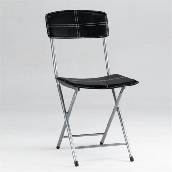 Silla plegable polipiel negra IberoDepot