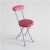 Taburete plegable acolchado rojo IberoDepot