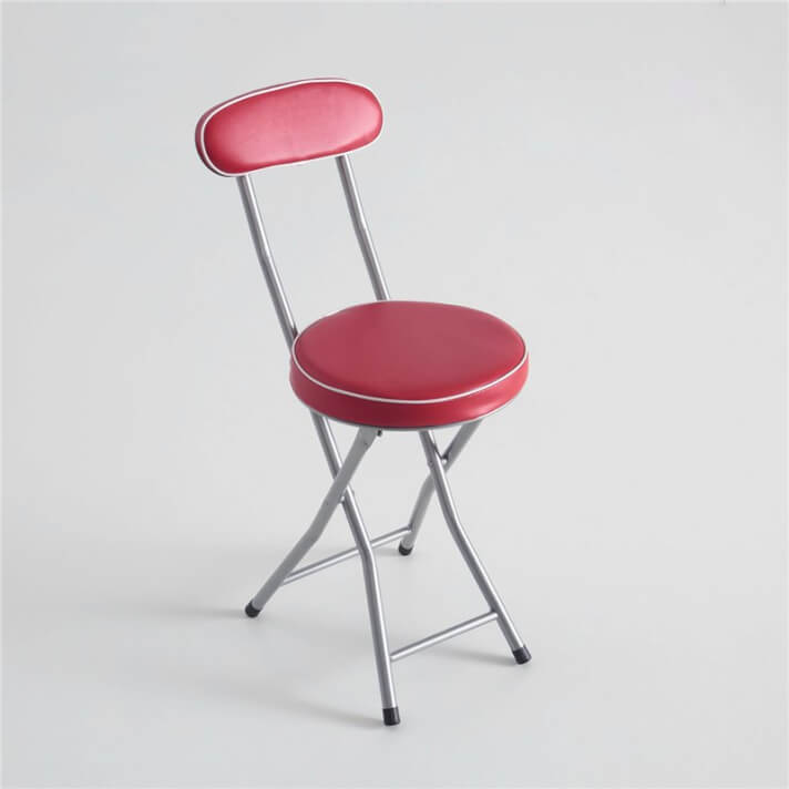 Taburete plegable acolchado rojo IberoDepot
