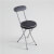 Taburete plegable acolchado negro IberoDepot