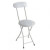 Taburete plegable respaldo blanco IberoDepot