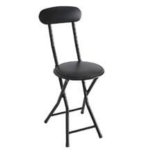 Taburete plegable respaldo negro IberoDepot