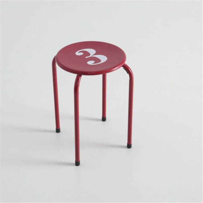 Taburete N&Uacute;MERO 3 rojo IberoDepot