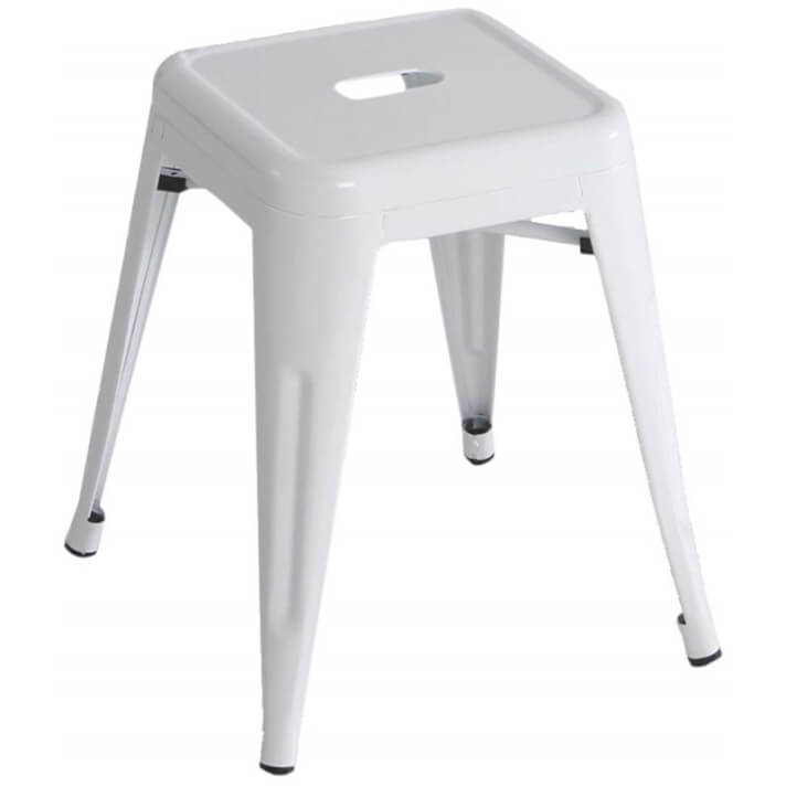 Taburete industrial bajo blanco IberoDepot