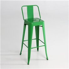 Taburete industrial alto respaldo verde IberoDepot