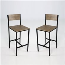 Set 2 taburetes altos madera IberoDepot