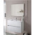 Pack mueble de baño blanco y lavabo Glass Line Sanchis