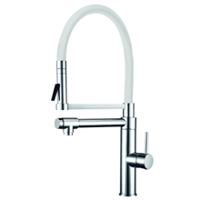 Grifo de fregadero blanco con caño Pilot Källa