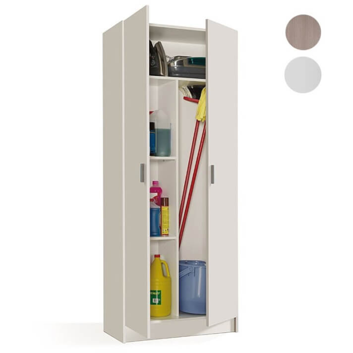 Armario 2 puertas ESCOBERO blanco IberoDepot