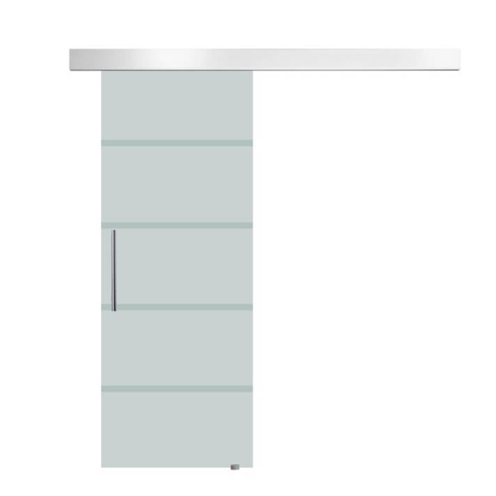 Puerta corredera vidrio y aleaci&oacute;n de aluminio Homcom