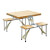 Conjunto de mesa plegable con 4 asientos Outsunny