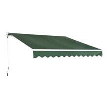 Toldo de pared verde oscuro Outsunny