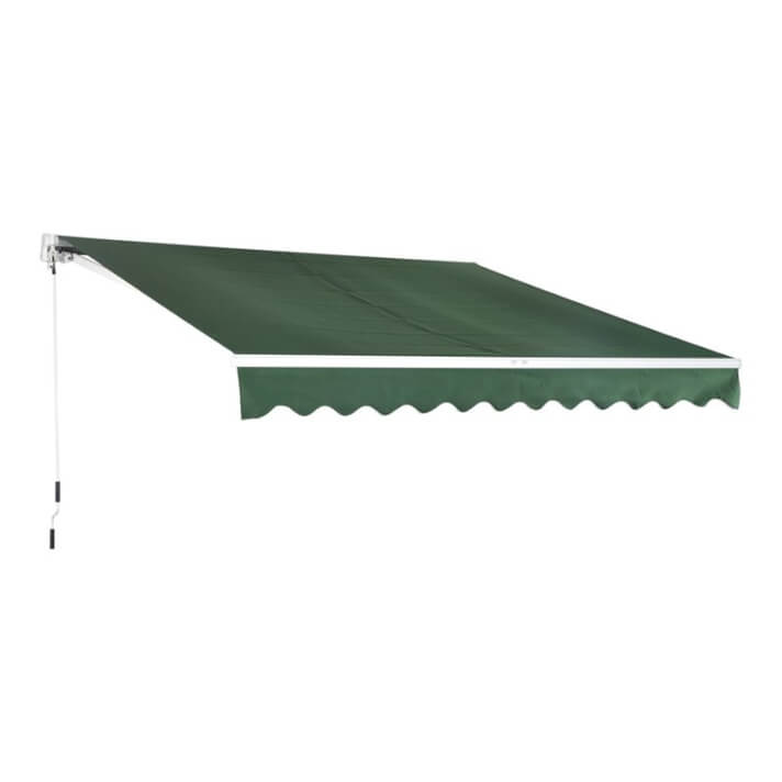 Toldo de pared verde oscuro Outsunny