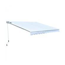 Toldo de pared plegable blanco Outsunny