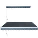 Toldo de pared plegable gris Outsunny