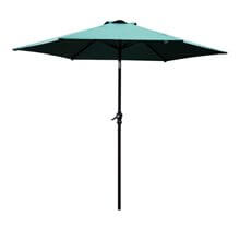 Parasol reclinable verde con manivela Outsunny