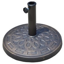 Soporte de sombrilla circular color bronce Outsunny
