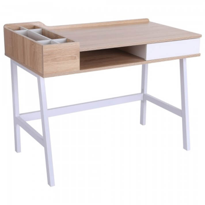 Escritorio de MDF y metal con patas ajustables Homcom