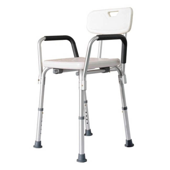 Taburete de ba&ntilde;o regulable con respaldo Homcom