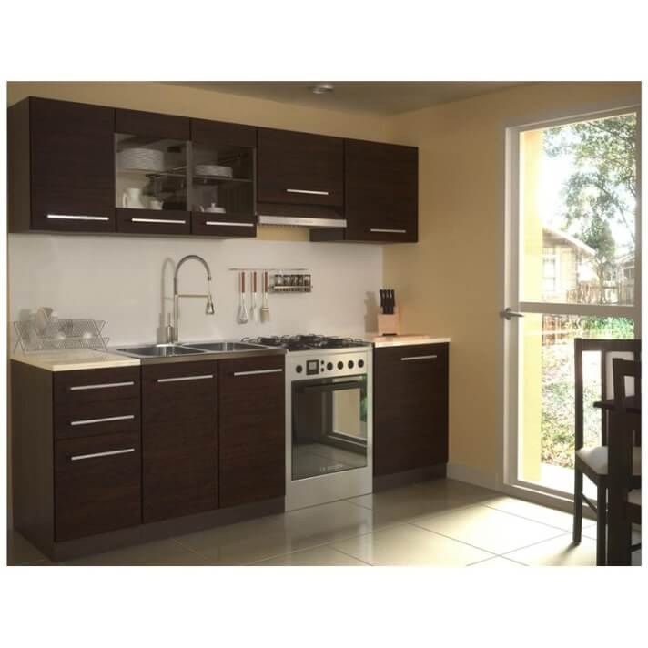 Cocina 240cm casta&ntilde;o Marika Tarraco