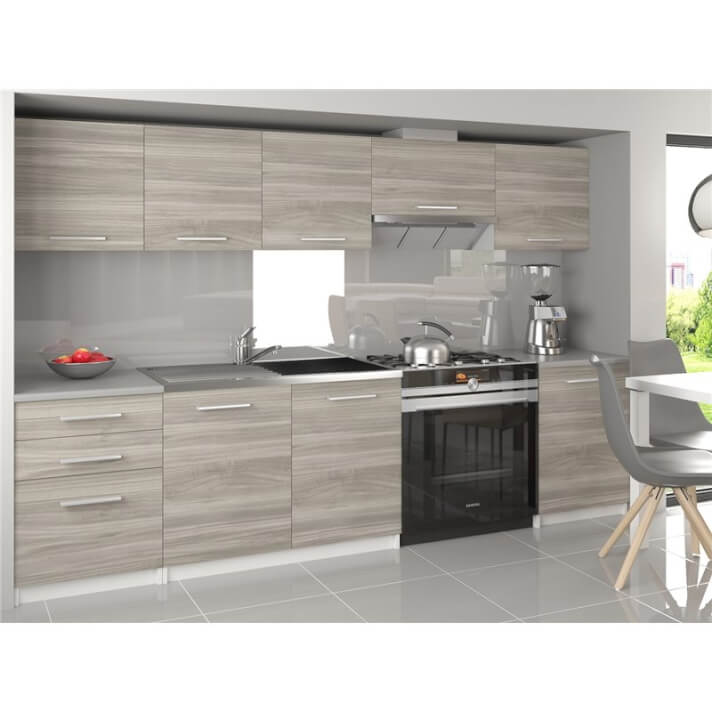 Cocina 240cm gris Uniqa Tarraco
